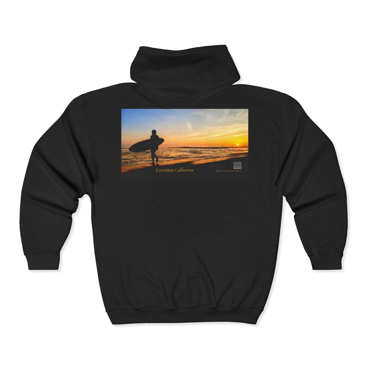Swamis Vibe Encinitas California JSE Designs custom Hoodie #1 Swamis Beach Vibe California Sunset Unisex Hoodie, Beach Lover Gift, Surfing Hoodie, Casual Wear, Travel Clothing, Unisex Full Zip Sweatshirt