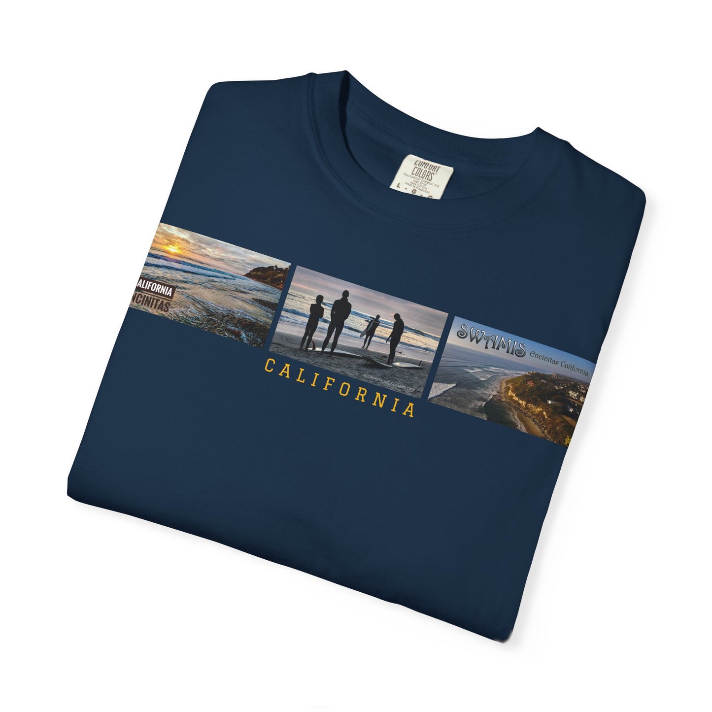 Swamis Vibe JSE Designs unisex garment-dyed t-shirt #151 Swamis Surf Park California Surfing T-Shirt, Beach Vibes Tee, Garment-Dyed Apparel, Unisex Summer Shirt, Gift for Surfers