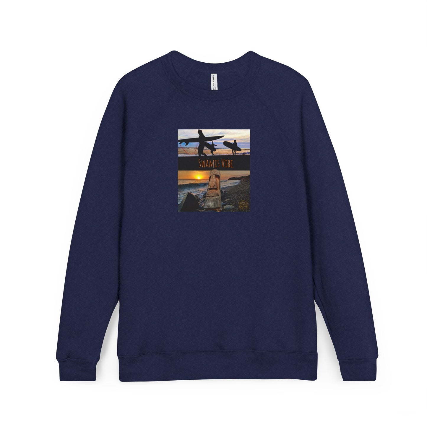 Swamis Vibe Raglan Unisex Sweatshirt — Encinitas Surf Sunset Crew