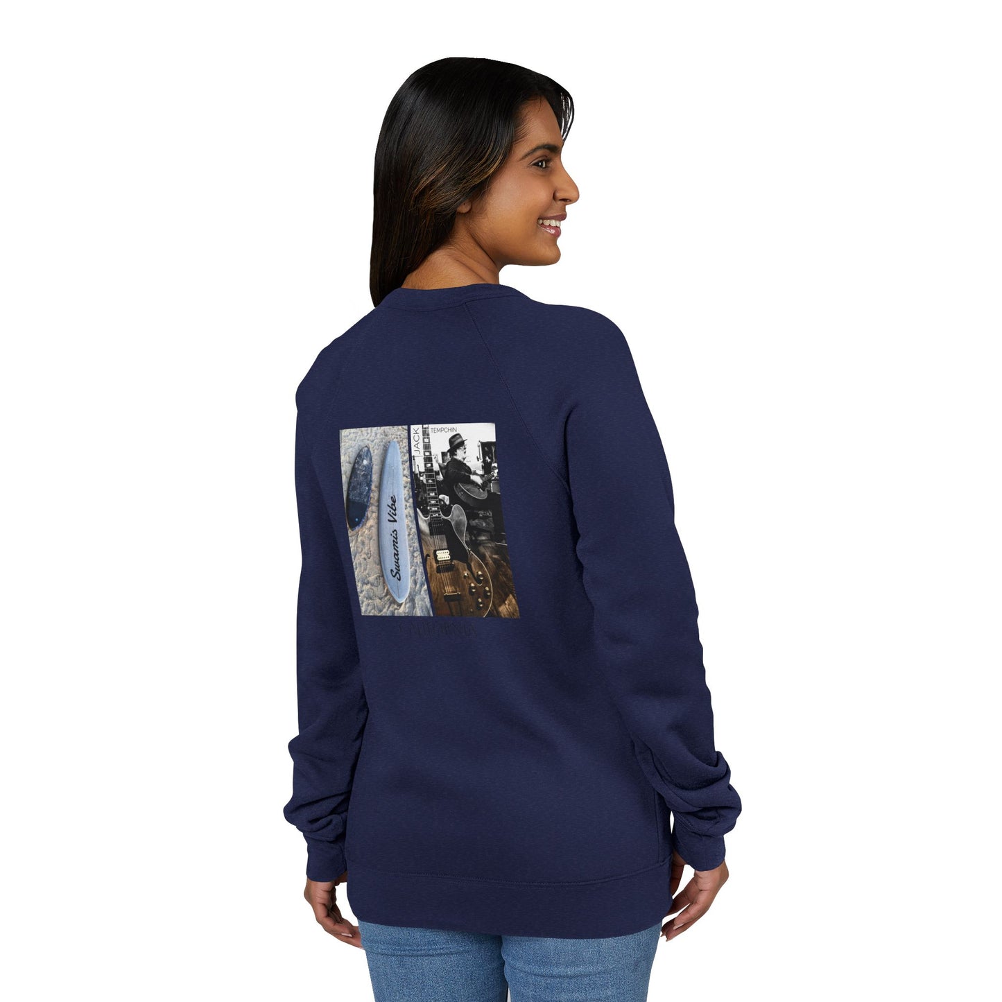 Swamis Vibe Raglan Unisex Sweatshirt — Encinitas Surf Sunset Crew