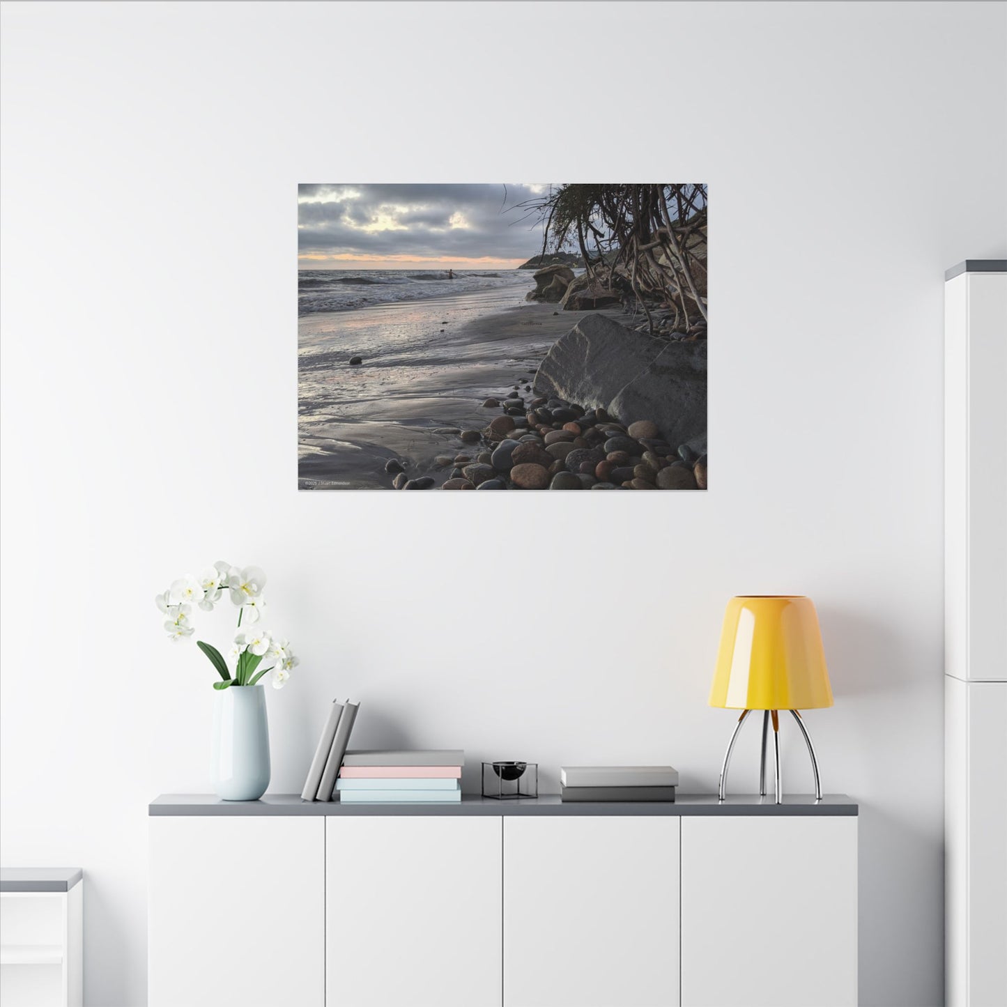 Swamis Vibe Encinitas California JSE Photography Canvas Print #1221 South Swamis Coastal Serenity Matte Canvas Print, Beach Decor, Ocean Wall Art, Nature Photography, Home Office Decoration
