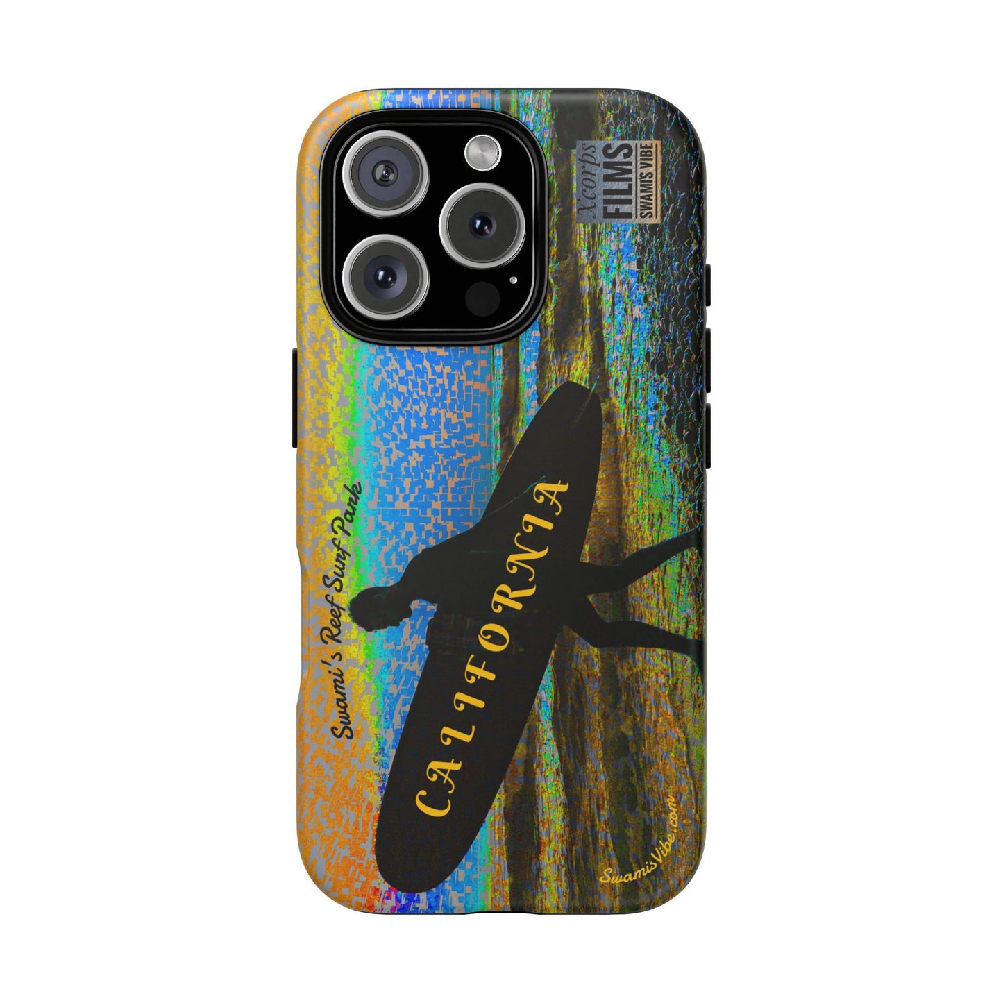 Swamis Vibe Encinitas California JSE Phone Case Designs #1 Swamis Beach Vibe California Surf Phone Case, Tropical Vibes, Ideal for Beach Lovers, Unique Gift for Summer, Vacation Accessories, Trendy Style