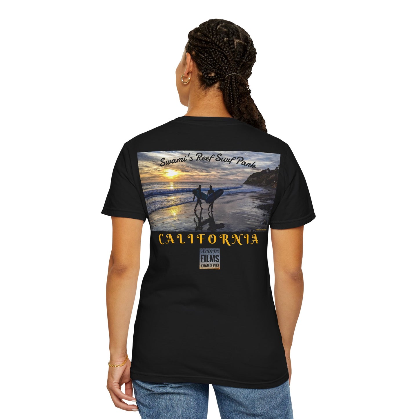 Swamis Vibe Encinitas California JSE Designs #418 Swamis Vibe Film Unisex Tee Shirt Beach Lover Gift, Vacation Wear, Surf Style Tee, Summer Adventure Apparel, Coastal Vibes Tee