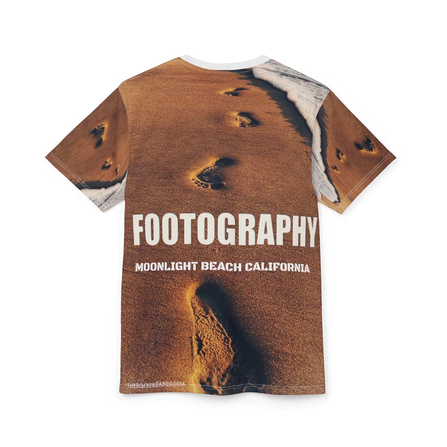 Swamis Vibe Encinitas California JSE Designs #1. 'Footography' Beach T Beach-Themed Unisex Cut & Sew Tee, Relaxed Summerwear, Vacation Top, Coastal Gifts, Ocean Lover Apparel, Sand and Sea Inspired