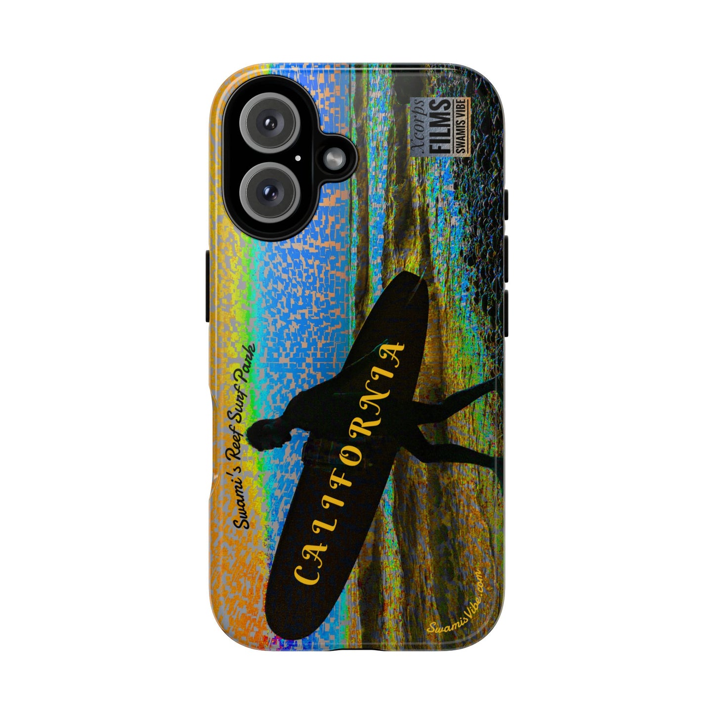 Swamis Vibe Encinitas California JSE Phone Case Designs #1 Swamis Beach Vibe California Surf Phone Case, Tropical Vibes, Ideal for Beach Lovers, Unique Gift for Summer, Vacation Accessories, Trendy Style