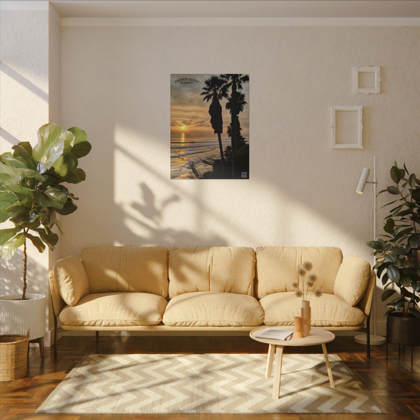 Swamis Vibe Encinitas California JSE Photograph #259 Swamis Winter Sunset Canvas Wall Art, Coastal Home Decor, Beach Vibes, Room Aesthetic, California Sunset, Gift for Ocean Lovers