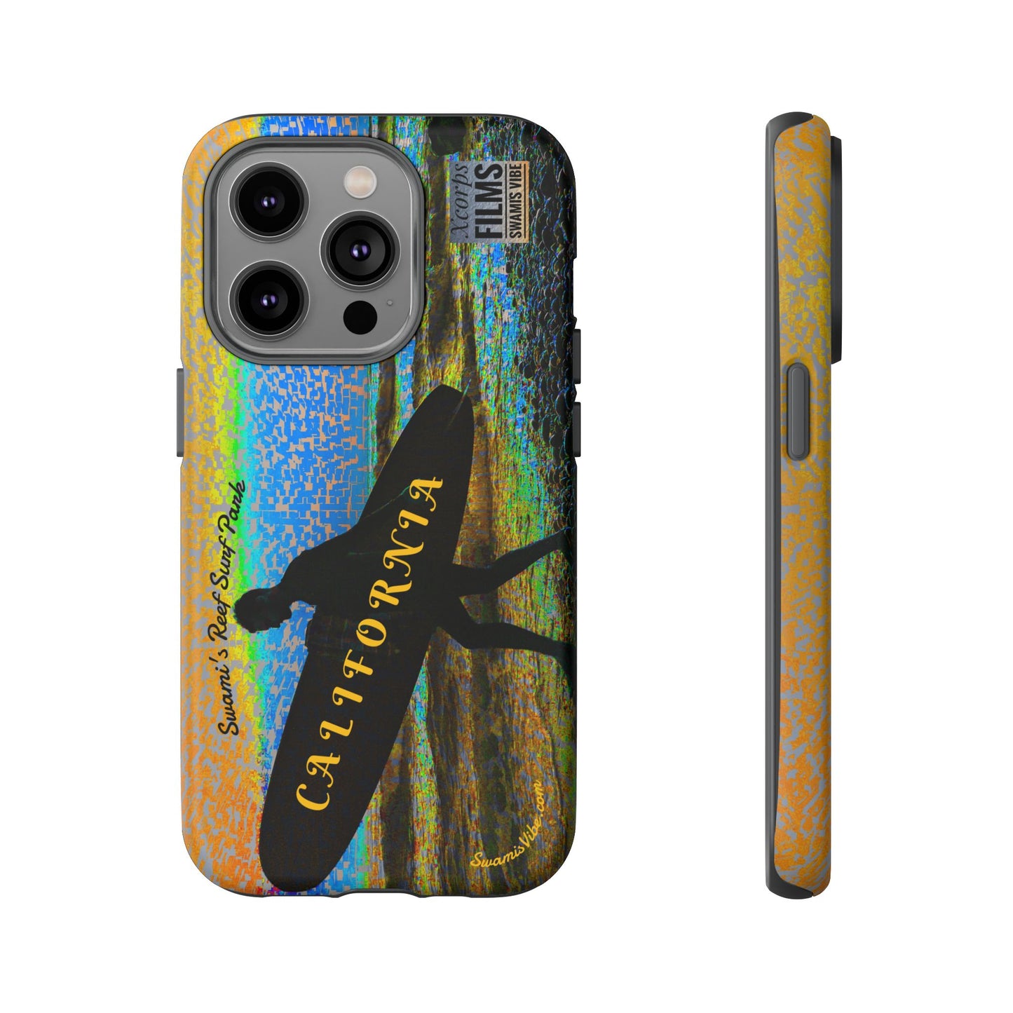 Swamis Vibe Encinitas California JSE Phone Case Designs #1 Swamis Beach Vibe California Surf Phone Case, Tropical Vibes, Ideal for Beach Lovers, Unique Gift for Summer, Vacation Accessories, Trendy Style