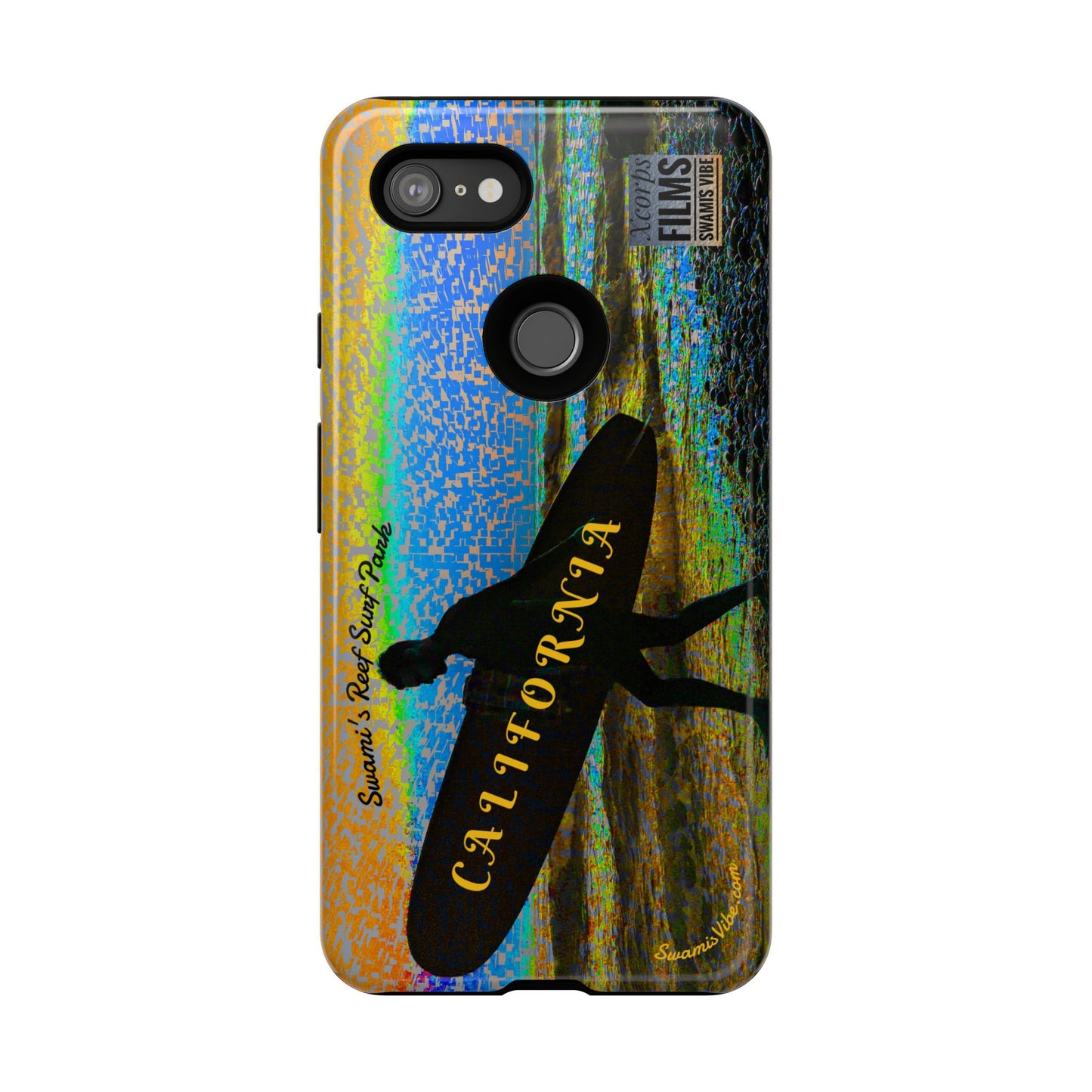 Swamis Vibe Encinitas California JSE Phone Case Designs #1 Swamis Beach Vibe California Surf Phone Case, Tropical Vibes, Ideal for Beach Lovers, Unique Gift for Summer, Vacation Accessories, Trendy Style