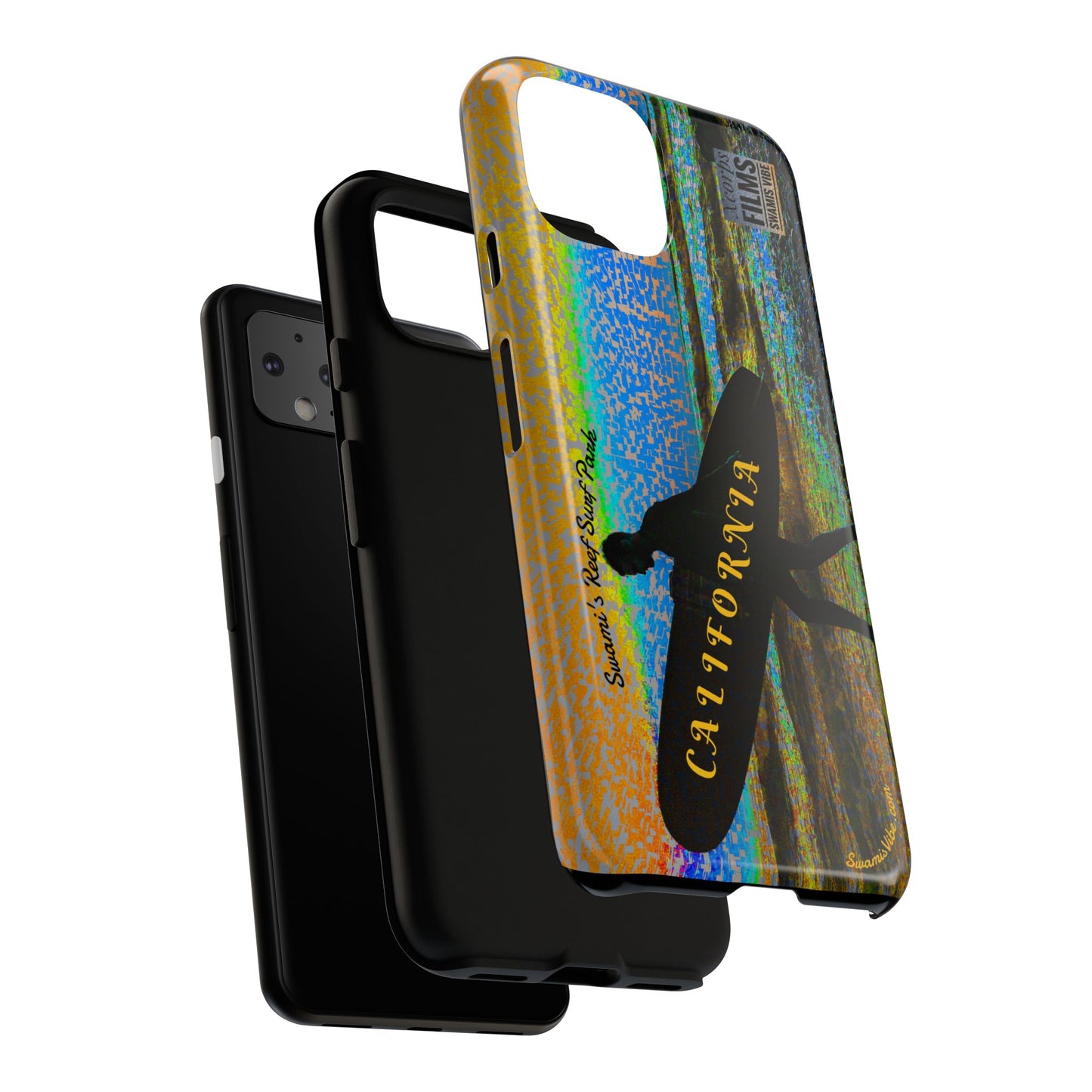 Swamis Vibe Encinitas California JSE Phone Case Designs #1 Swamis Beach Vibe California Surf Phone Case, Tropical Vibes, Ideal for Beach Lovers, Unique Gift for Summer, Vacation Accessories, Trendy Style