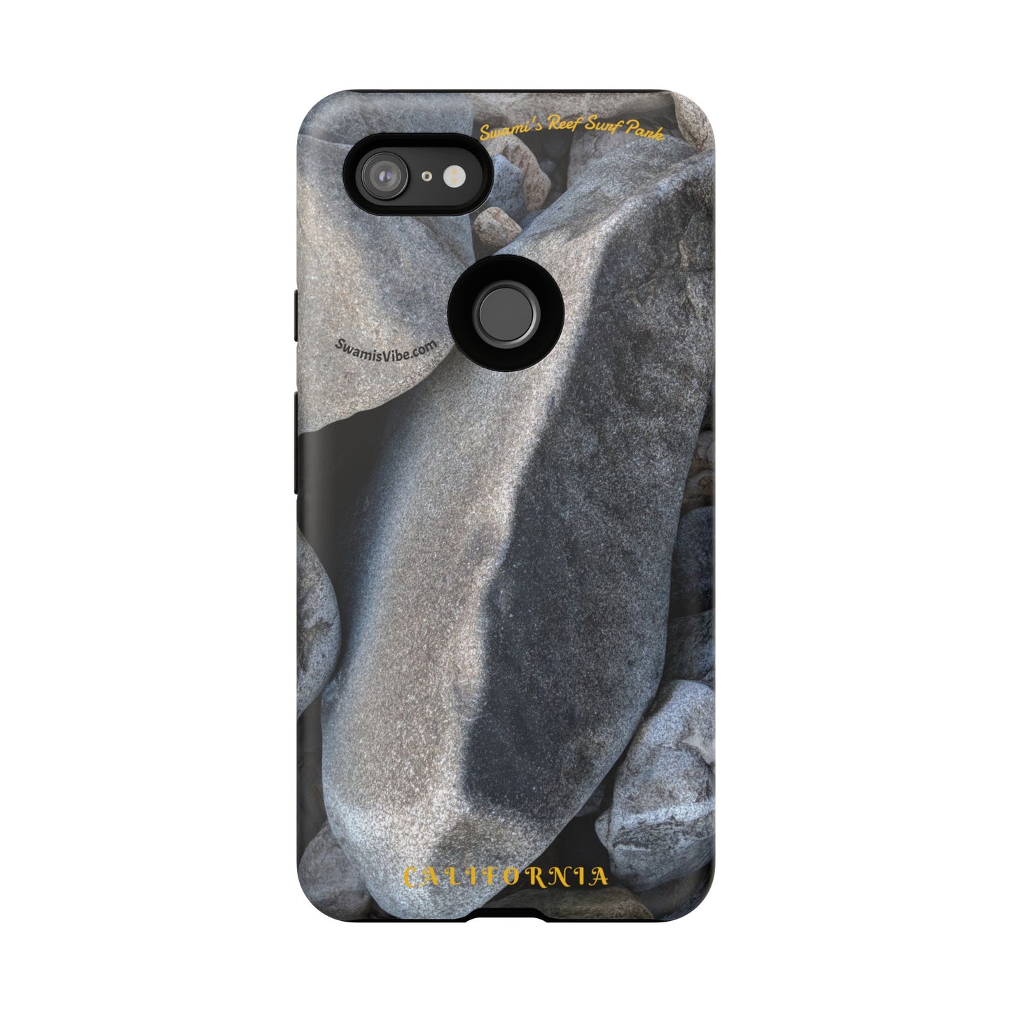 Swamis Vibe Encinitas California JSE Phone Case Designs #3. Swamis Beach Melted Rocks Durable Phone Case with Rock Design, Tough Cases for Outdoorsy Souls, Unique Gift for Nature Lovers, Perfect for Hiking and Adventure