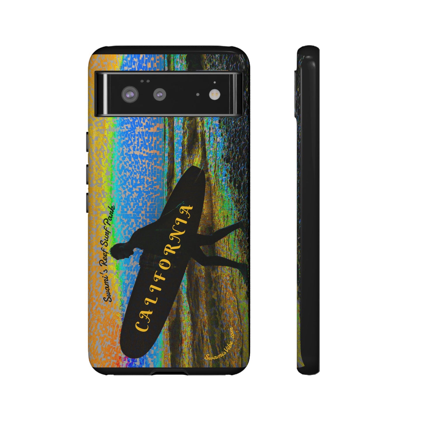 Swamis Vibe Encinitas California JSE Phone Case Designs #1 Swamis Beach Vibe California Surf Phone Case, Tropical Vibes, Ideal for Beach Lovers, Unique Gift for Summer, Vacation Accessories, Trendy Style