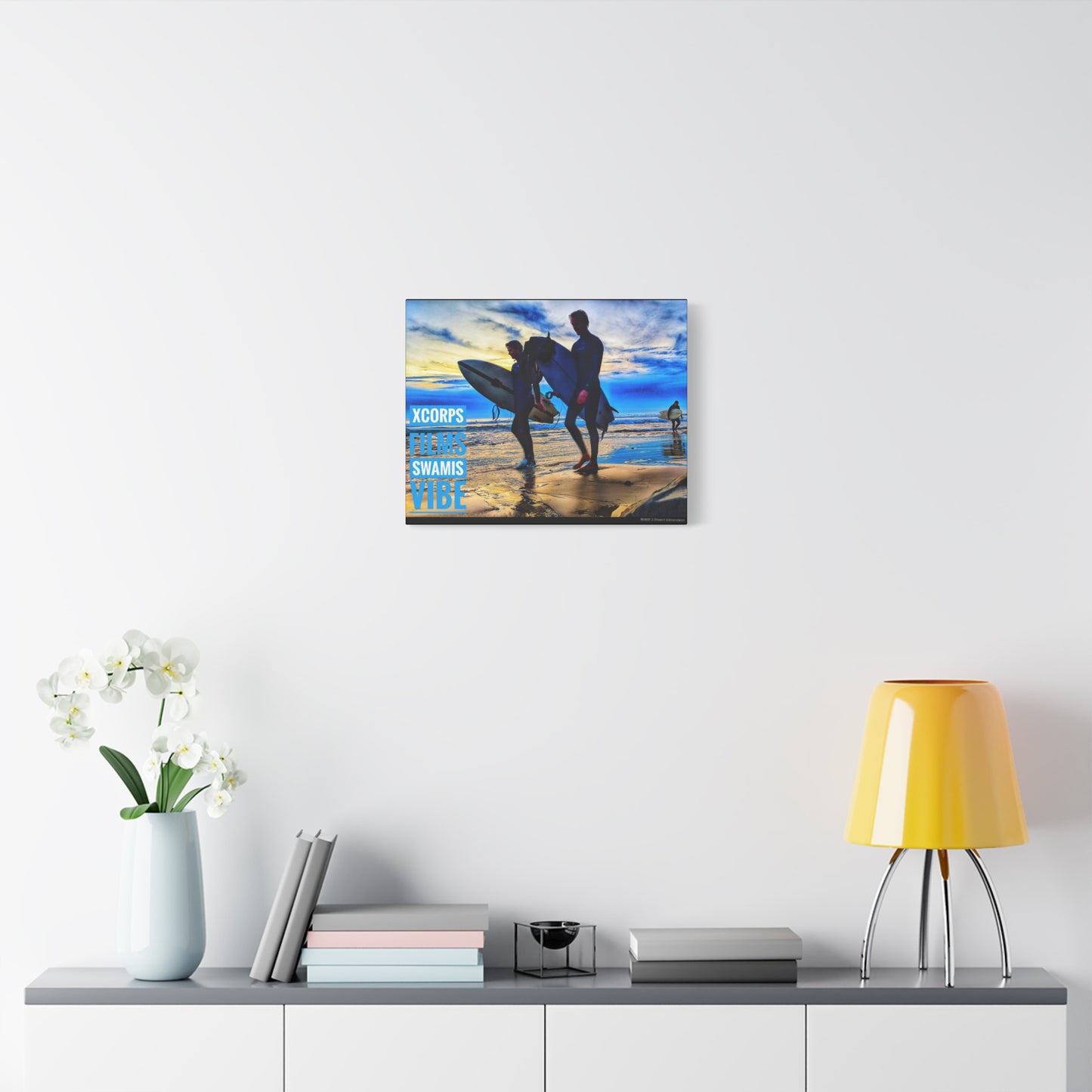 Swamis Vibe Encinitas California JSE Photograph #341 Blue Sunset Surfers Surfing Vibe Canvas Art, Beach Decor, Coastal Wall Art, Surfer Home Decor, Ocean Inspired Art, Summer Aesthetic