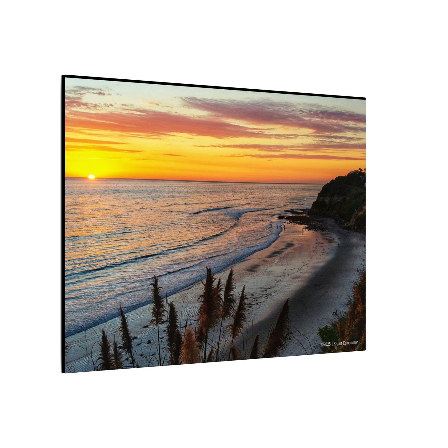 Swamis Vibe Encinitas California JSE Photograph #529 Swamis Point Sunset Surfing Wall Art, Stretched Canvas Print, Coastal Decor, Beach House Artwork, Swamis Sunset Scene, Nautical Gift