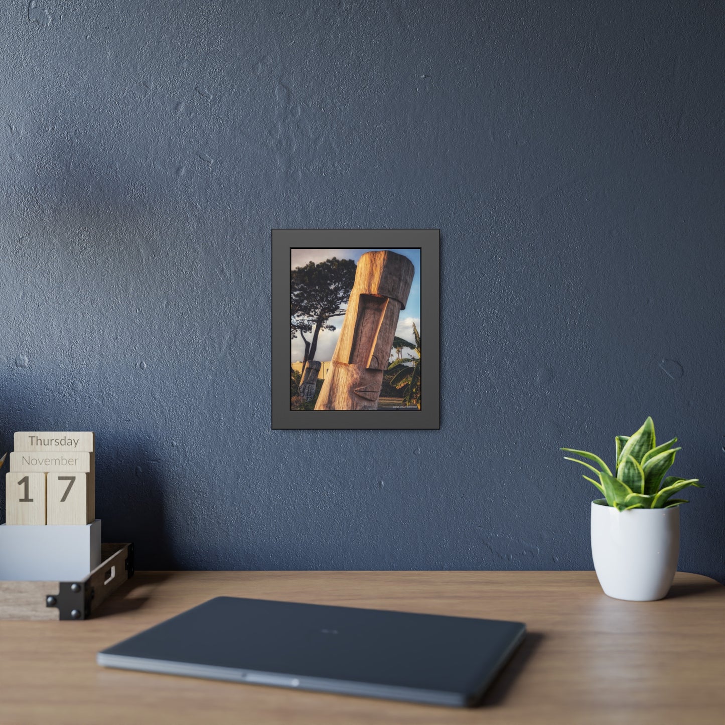 Swamis Vibe Surf and Sunsets Swamis Surf Park Tiki Heads Artistic Framed Posters Home Decor for Nature Lovers, Wall Art