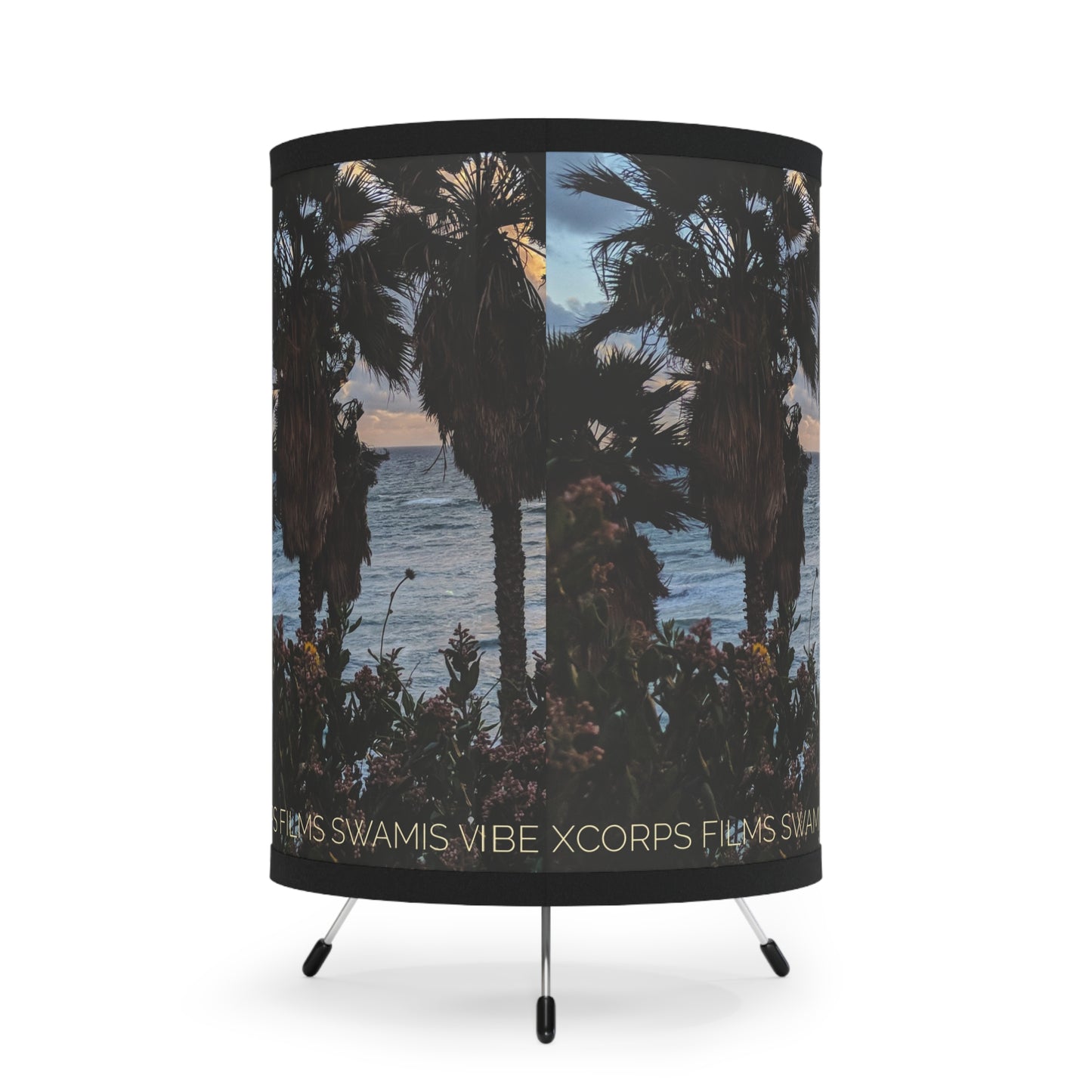 Swamis Reef Surf Park Encinitas California -  Hi Rez Sunset Storm Desk Lamp.