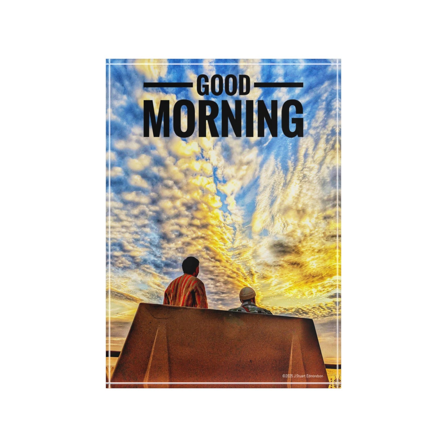 Swamis Vibe Surf and Sunsets Good Morning #1. Photo Block, Custom Decorative Piece, Gift for Home Decor, Inspirational Display, Unique Keepsake