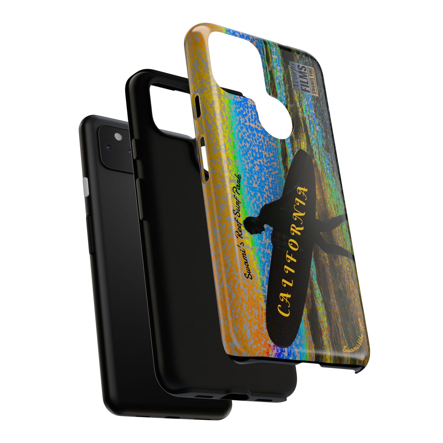 Swamis Vibe Encinitas California JSE Phone Case Designs #1 Swamis Beach Vibe California Surf Phone Case, Tropical Vibes, Ideal for Beach Lovers, Unique Gift for Summer, Vacation Accessories, Trendy Style