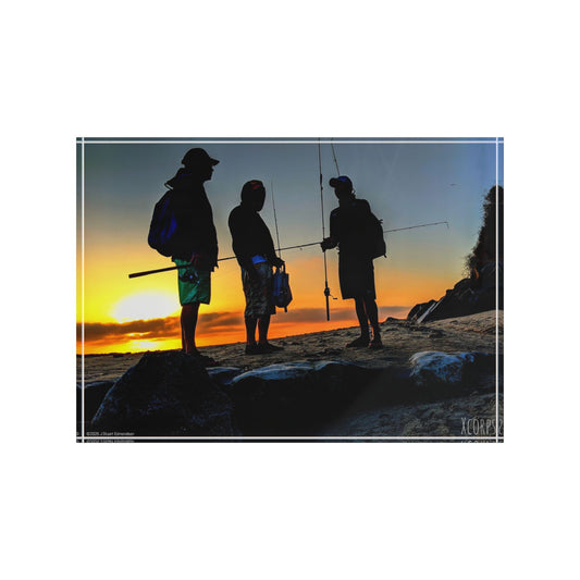 Swamis Vibe Surf and Sunsets 3D Photo Blocks 3 Fishermen at Swamis Beach Photo Block Sunset Fishing  Photo Block, Gift for Fishermen, Home Office Decor, Unique Display