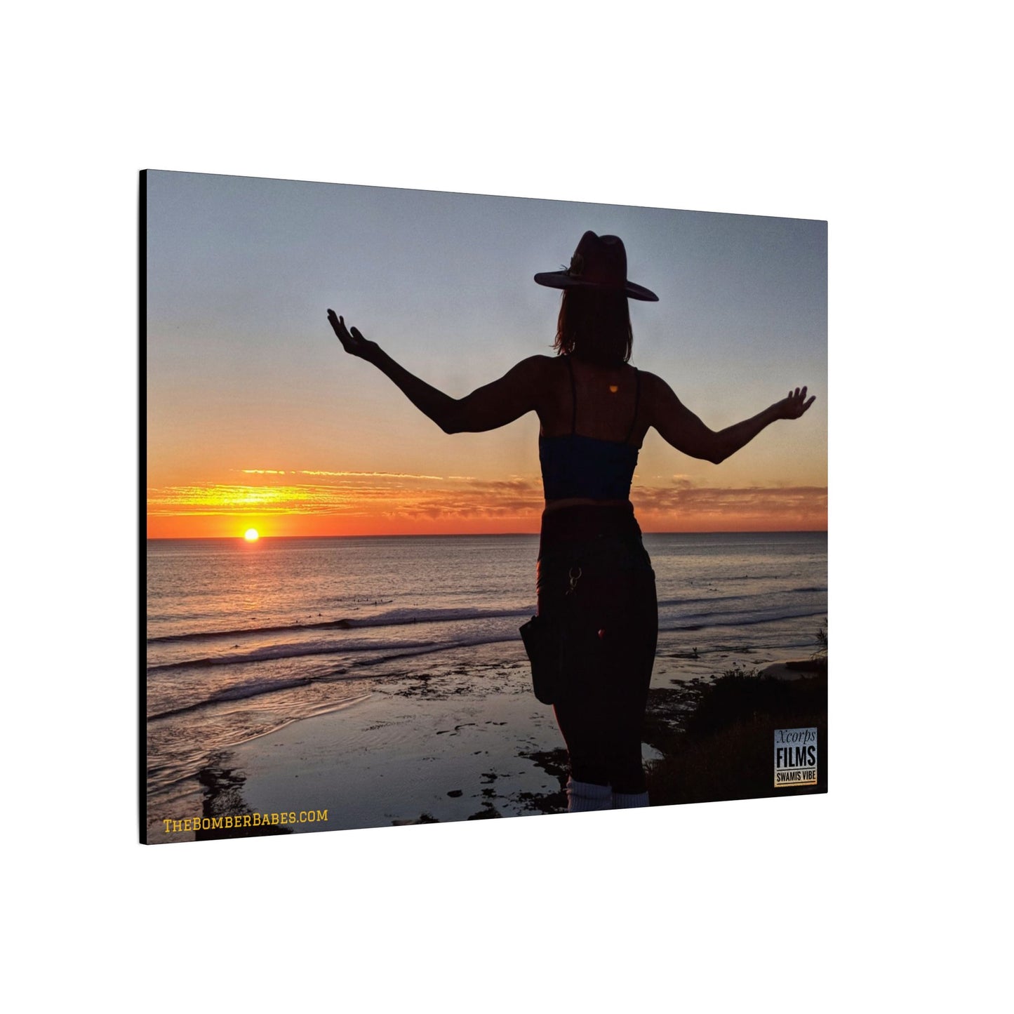 Swamis Vibe Encinitas California JSE Photograph #334 Swamis Sunset Tribute Wall Art, Matte Canvas Print, Beach Decor, Inspirational Home Decor, Gift for Nature Lovers, Relaxing Artwork