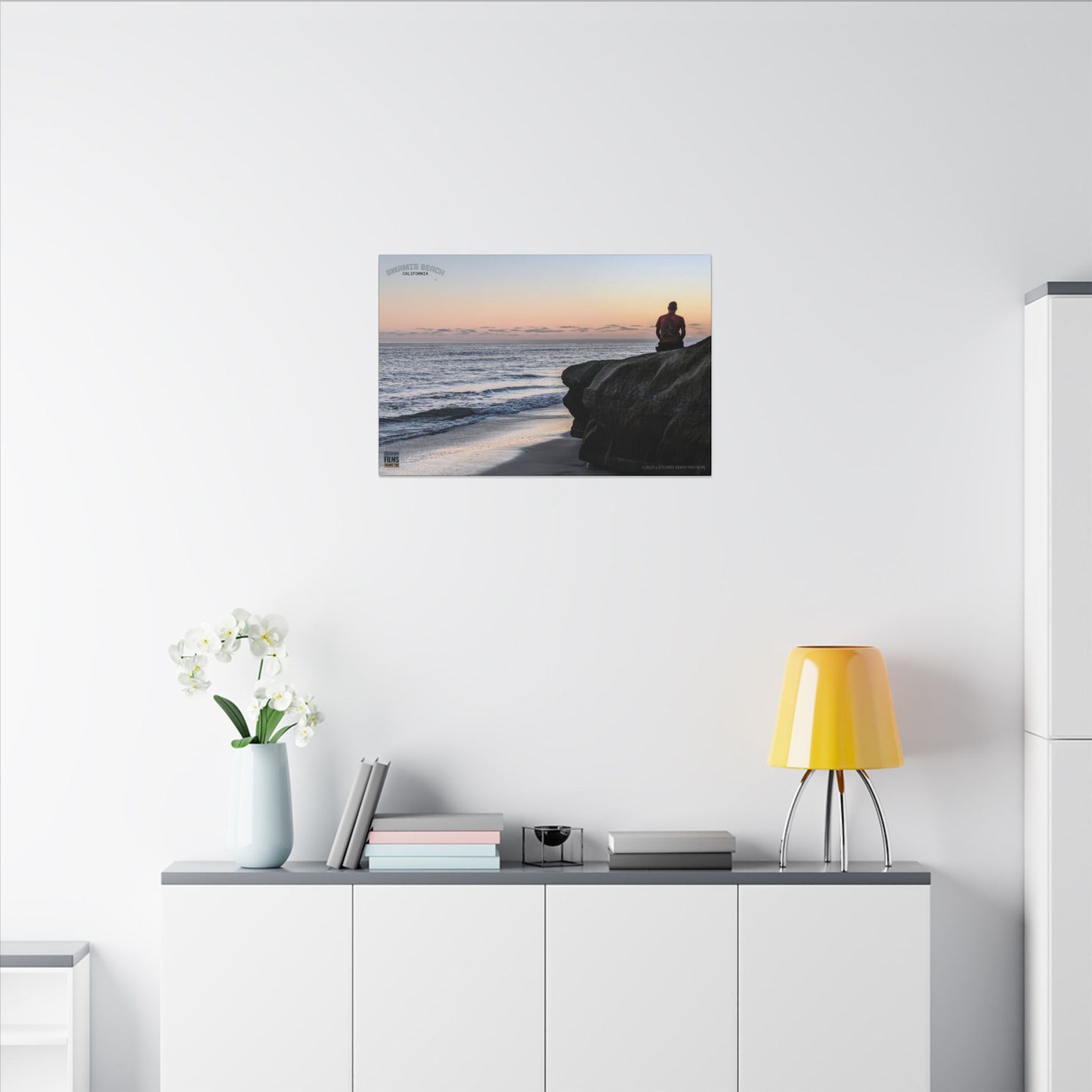 Swamis Vibe Encinitas California JSE Photograph #251 Meditation Serene Beach Canvas Print, Wall Decor, Coastal Art, Home Decor, Nature Wall Art, Perfect Gift for Ocean Lovers