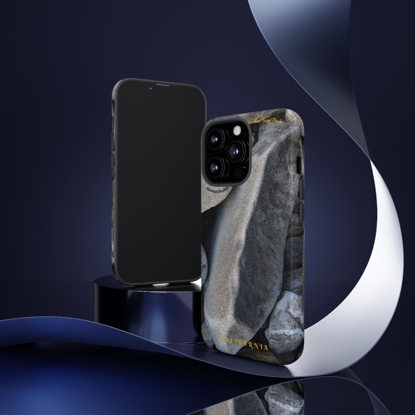 Swamis Vibe Encinitas California JSE Phone Case Designs #3. Swamis Beach Melted Rocks Durable Phone Case with Rock Design, Tough Cases for Outdoorsy Souls, Unique Gift for Nature Lovers, Perfect for Hiking and Adventure