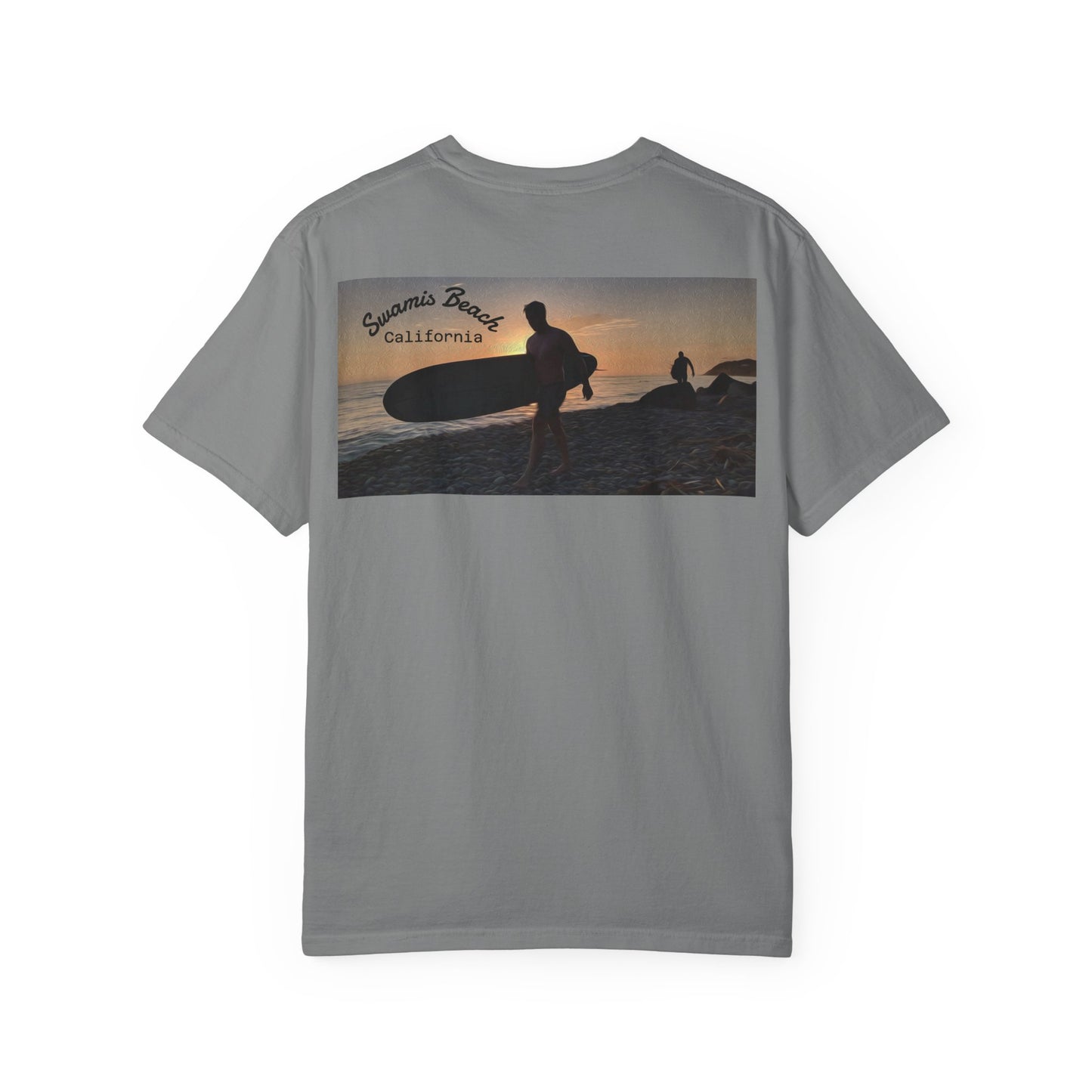 Swamis Vibe JSE Designs unisex garment-dyed t-shirt #316 Xcorps Films California Surf Vibes Unisex T-Shirt | Beachwear, Summer Apparel, Gift for Surfers, Casual Fashion, Ocean Lover Tee