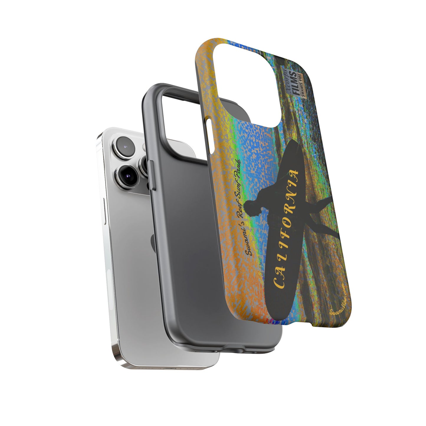 Swamis Vibe Encinitas California JSE Phone Case Designs #1 Swamis Beach Vibe California Surf Phone Case, Tropical Vibes, Ideal for Beach Lovers, Unique Gift for Summer, Vacation Accessories, Trendy Style
