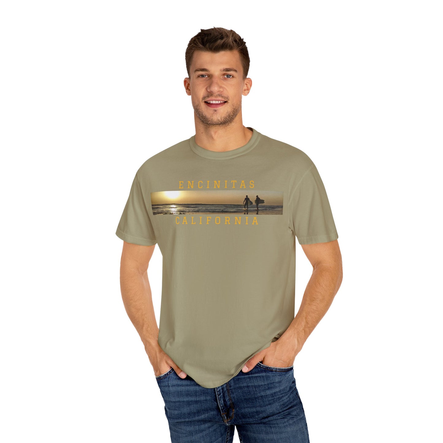 Swamis Vibe Encinitas California JSE Designs #517 Swamis Vibe Surf Film Unisex Tee Shirt, Summer Clothing, Gift for Surfers, Unisex Beach Tee, Casual Wear, Vacation Shirt, Encinitas Style