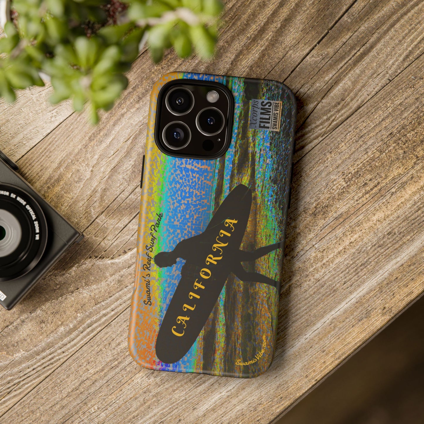 Swamis Vibe Encinitas California JSE Phone Case Designs #1 Swamis Beach Vibe California Surf Phone Case, Tropical Vibes, Ideal for Beach Lovers, Unique Gift for Summer, Vacation Accessories, Trendy Style