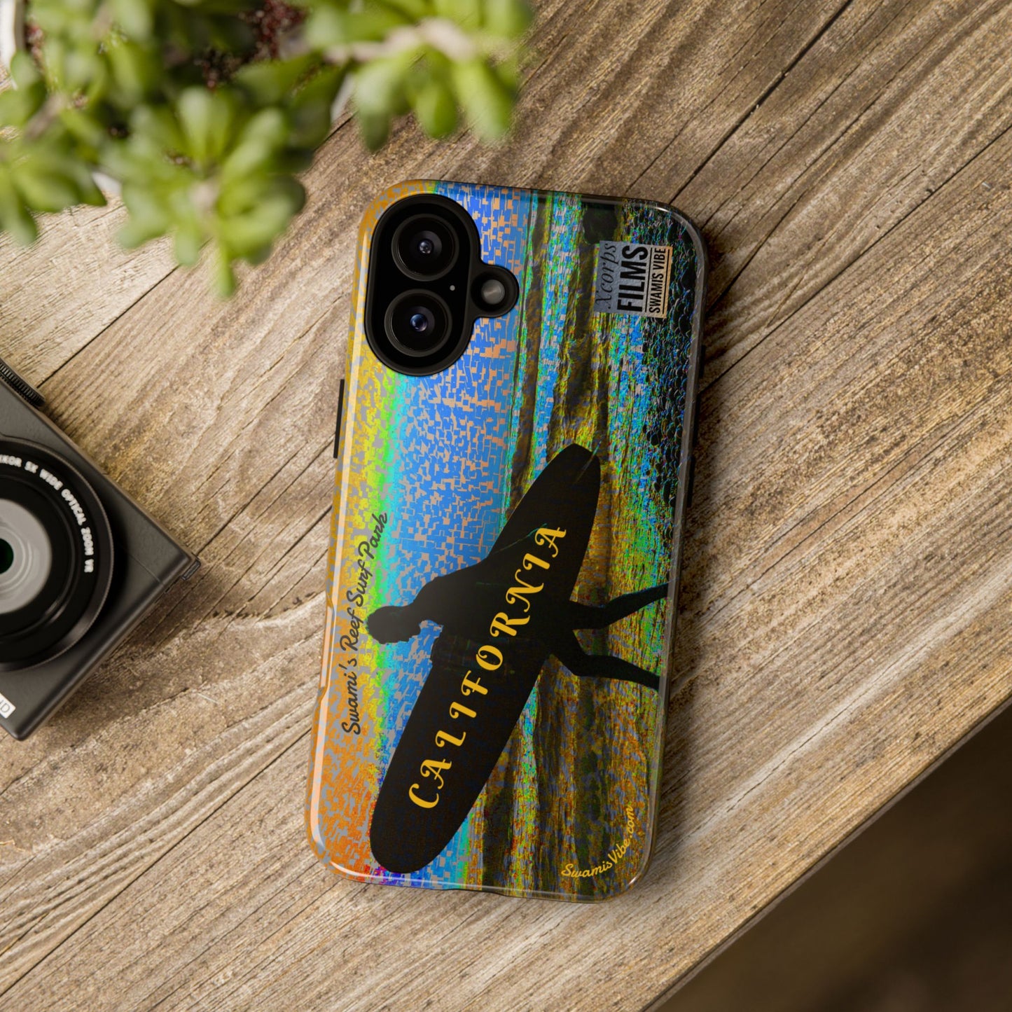 Swamis Vibe Encinitas California JSE Phone Case Designs #1 Swamis Beach Vibe California Surf Phone Case, Tropical Vibes, Ideal for Beach Lovers, Unique Gift for Summer, Vacation Accessories, Trendy Style