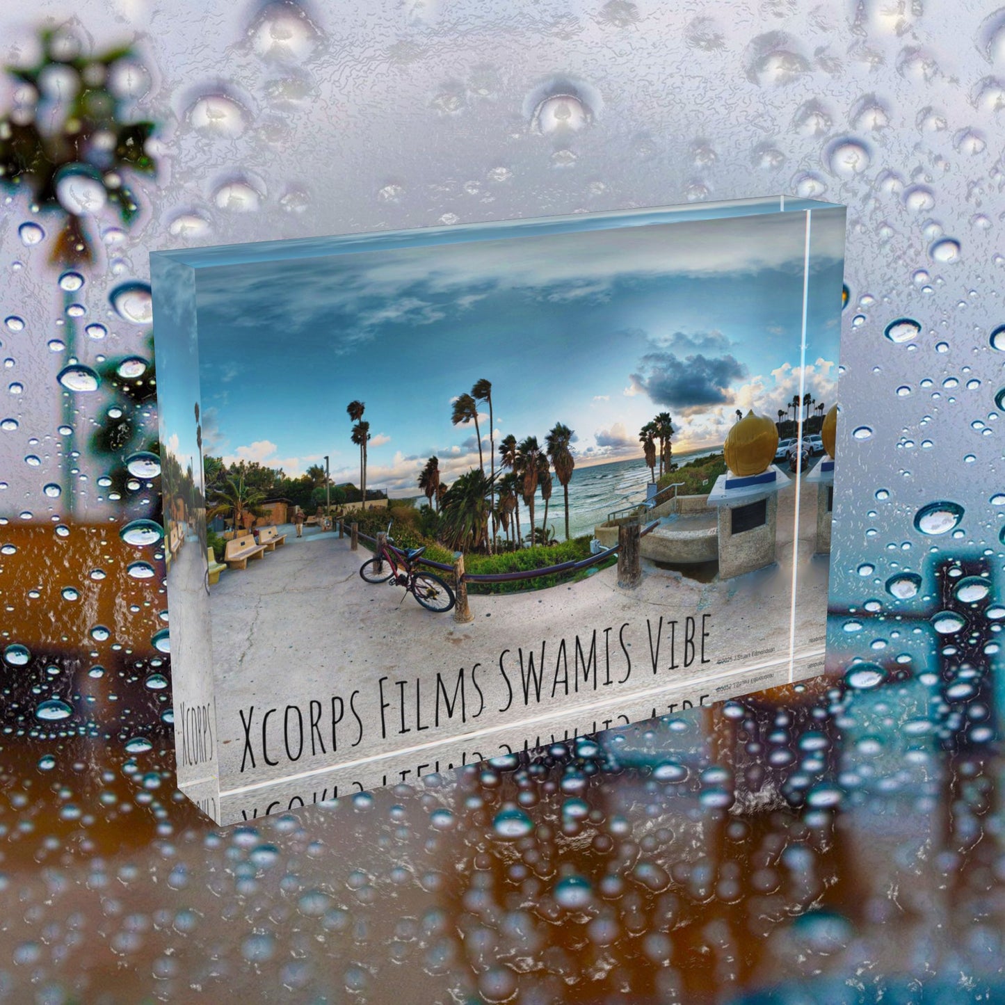 Swamis Vibe Surf and Sunsets Swamis Overlook #1. Swamis Vibe Photo Block, Coastal Decor, Beach Wall Art, Home Office Decoration, Gift for Beach Lovers, Inspirational Photography