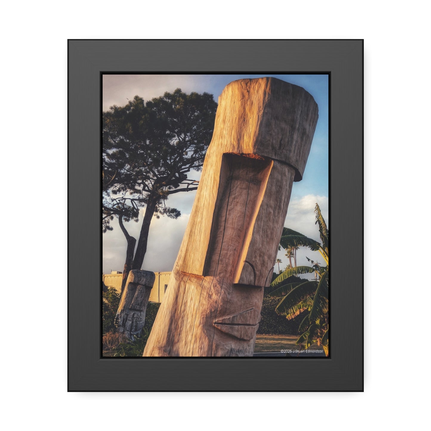 Swamis Vibe Surf and Sunsets Swamis Surf Park Tiki Heads Artistic Framed Posters Home Decor for Nature Lovers, Wall Art