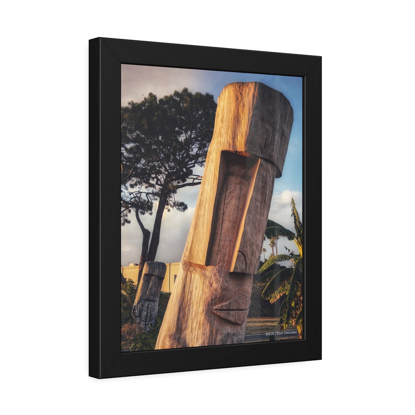 Swamis Vibe Surf and Sunsets Swamis Surf Park Tiki Heads Artistic Framed Posters Home Decor for Nature Lovers, Wall Art