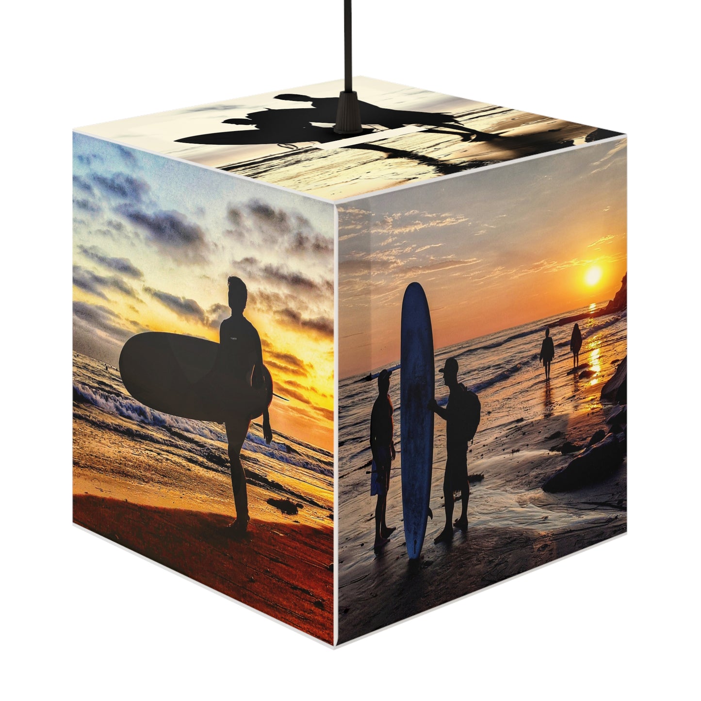 Swamis Vibe Surf and Sunsets CUBE Lamp #4 home, office lighting, surfing lamp, surfers light,