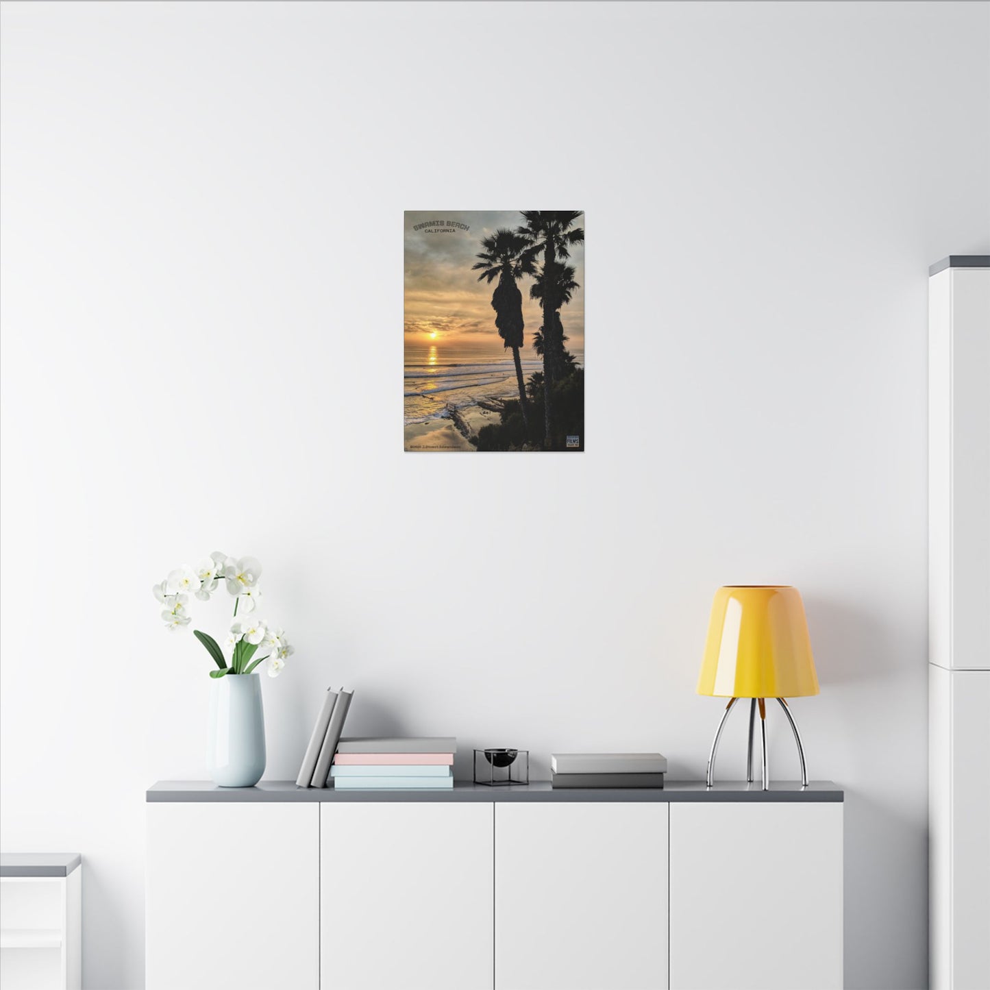 Swamis Vibe Encinitas California JSE Photograph #259 Swamis Winter Sunset Canvas Wall Art, Coastal Home Decor, Beach Vibes, Room Aesthetic, California Sunset, Gift for Ocean Lovers