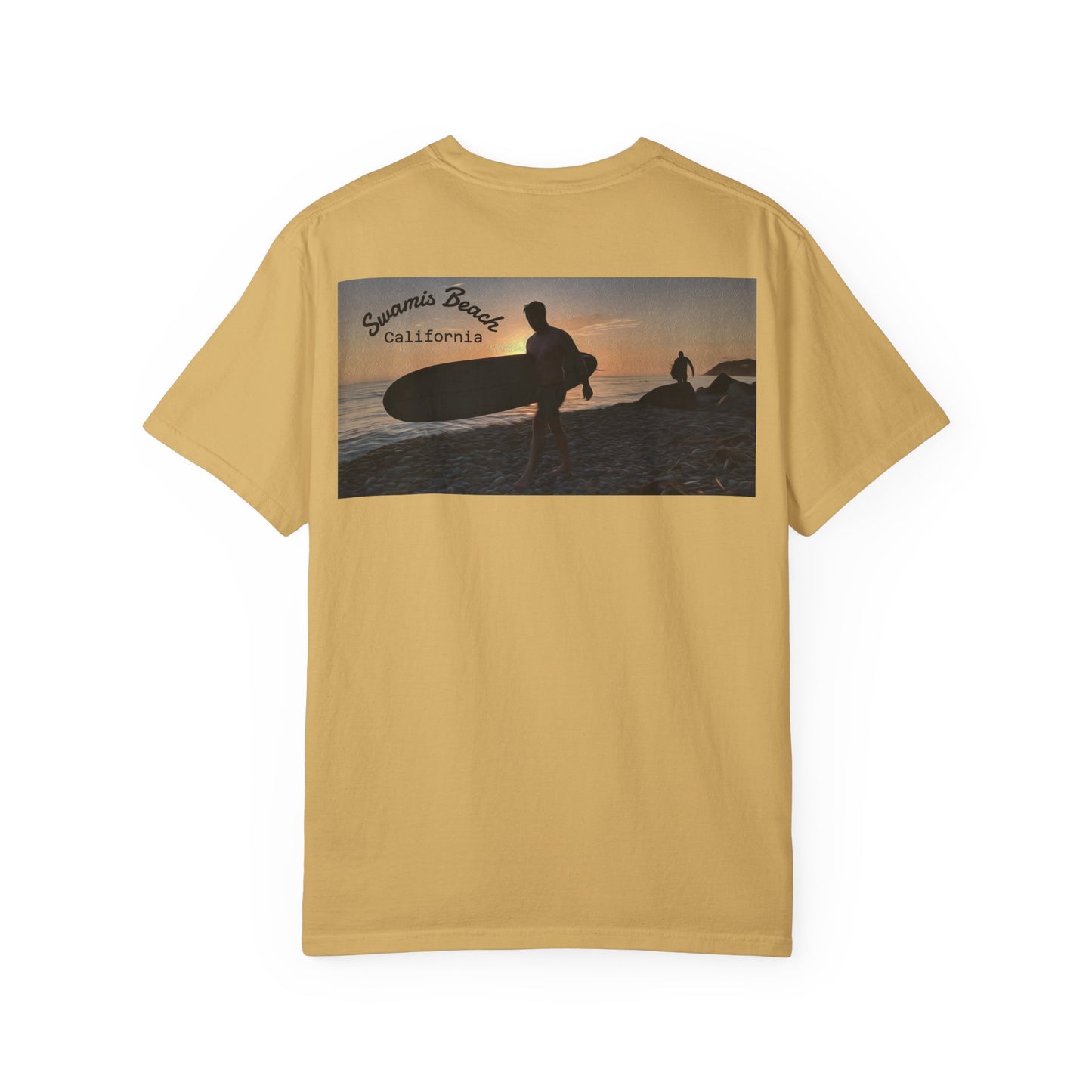 Swamis Vibe JSE Designs unisex garment-dyed t-shirt #316 Xcorps Films California Surf Vibes Unisex T-Shirt | Beachwear, Summer Apparel, Gift for Surfers, Casual Fashion, Ocean Lover Tee