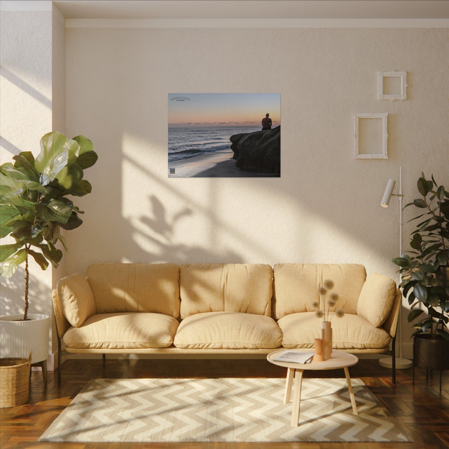 Swamis Vibe Encinitas California JSE Photograph #251 Meditation Serene Beach Canvas Print, Wall Decor, Coastal Art, Home Decor, Nature Wall Art, Perfect Gift for Ocean Lovers