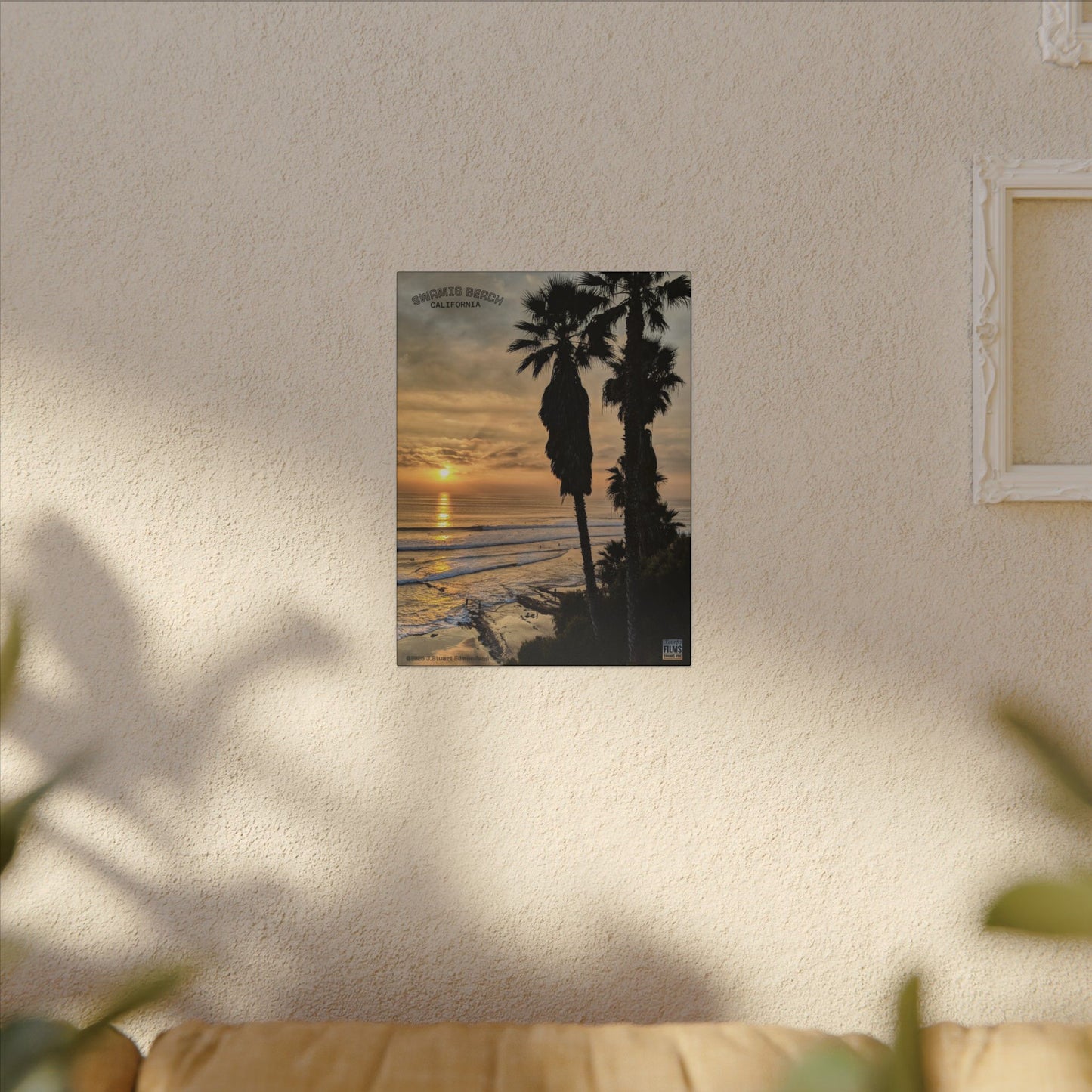 Swamis Vibe Encinitas California JSE Photograph #259 Swamis Winter Sunset Canvas Wall Art, Coastal Home Decor, Beach Vibes, Room Aesthetic, California Sunset, Gift for Ocean Lovers