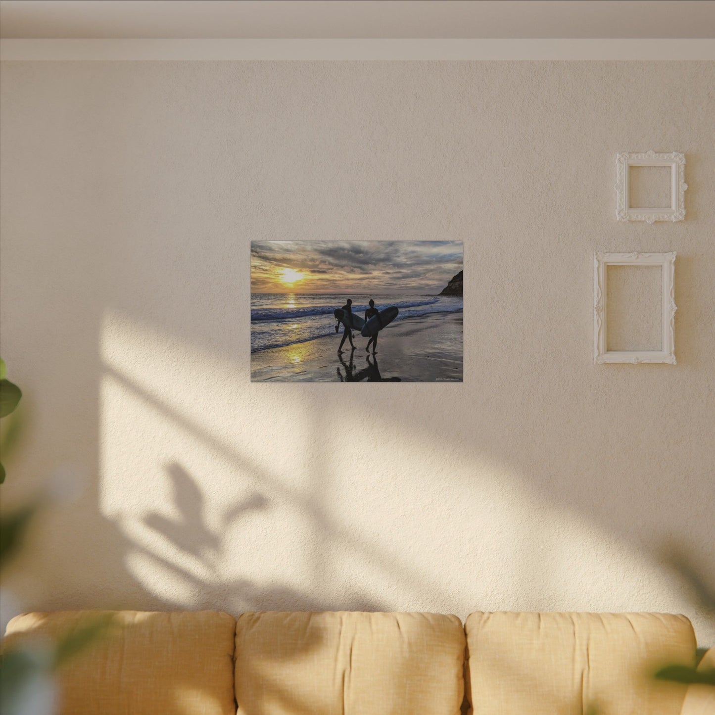 Swamis Vibe Encinitas California JSE Photograph #431 Swamis Silver Sunset Surfers Sunset Surfing Canvas Wall Art | Beach Decor, Ocean Sunset, Surfing Artwork, Home Decor, Gift for Surfers