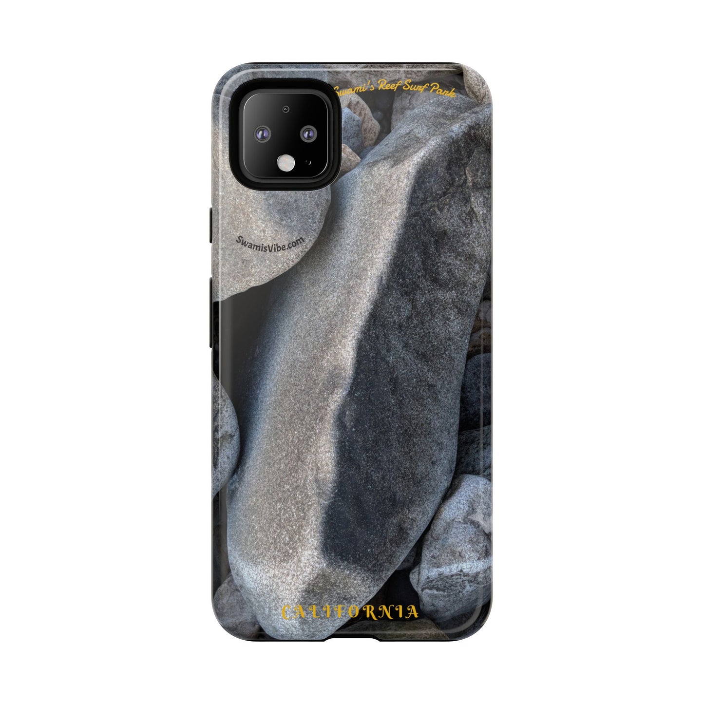 Swamis Vibe Encinitas California JSE Phone Case Designs #3. Swamis Beach Melted Rocks Durable Phone Case with Rock Design, Tough Cases for Outdoorsy Souls, Unique Gift for Nature Lovers, Perfect for Hiking and Adventure