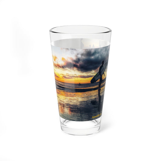 Swamis Vibe Encinitas California JSE Designs #1 Xcorps Films Swamis Vibe Mixing - Drinking Glass 16oz Mixing Glass - Swamis Vibe Glassware