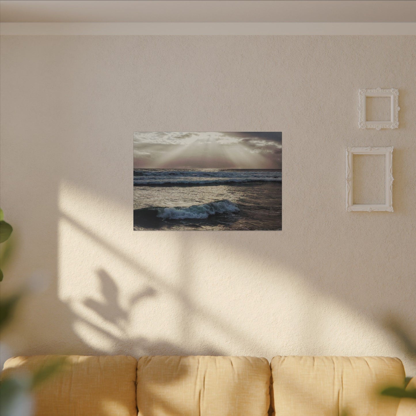 Swamis Vibe Encinitas California JSE Photograph #1256 Swamis Sun Rays Canvas Wall Art, Ocean Sunset Decor, Coastal Home Decor, Beach Wall Art, Nautical Wall Art