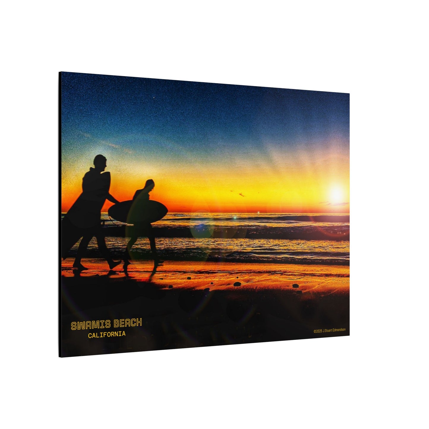 Swamis Vibe Encinitas California JSE Photograph #115 Spirited Swamis Surfers Sunset Sunset Surfing Matte Canvas Print, Surfer Wall Art, Beach Home Decor, Gift for Surf Lovers, Coastal Living, Ocean Art
