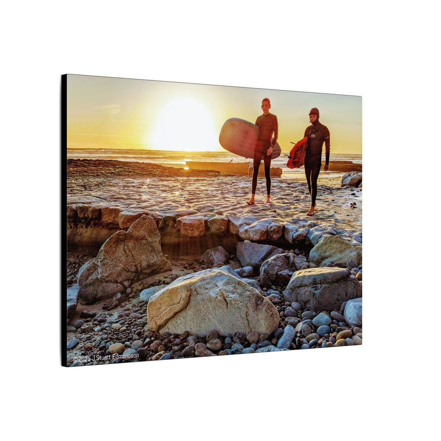 Swamis Vibe Encinitas California JSE Photograph #336 Surfers Walking On Swamis Reef Surfing Sunset Canvas Wall Art, Coastal Decor, Beach Lover Gift, Surf Art, Ocean Vibes, Home Wall Decor