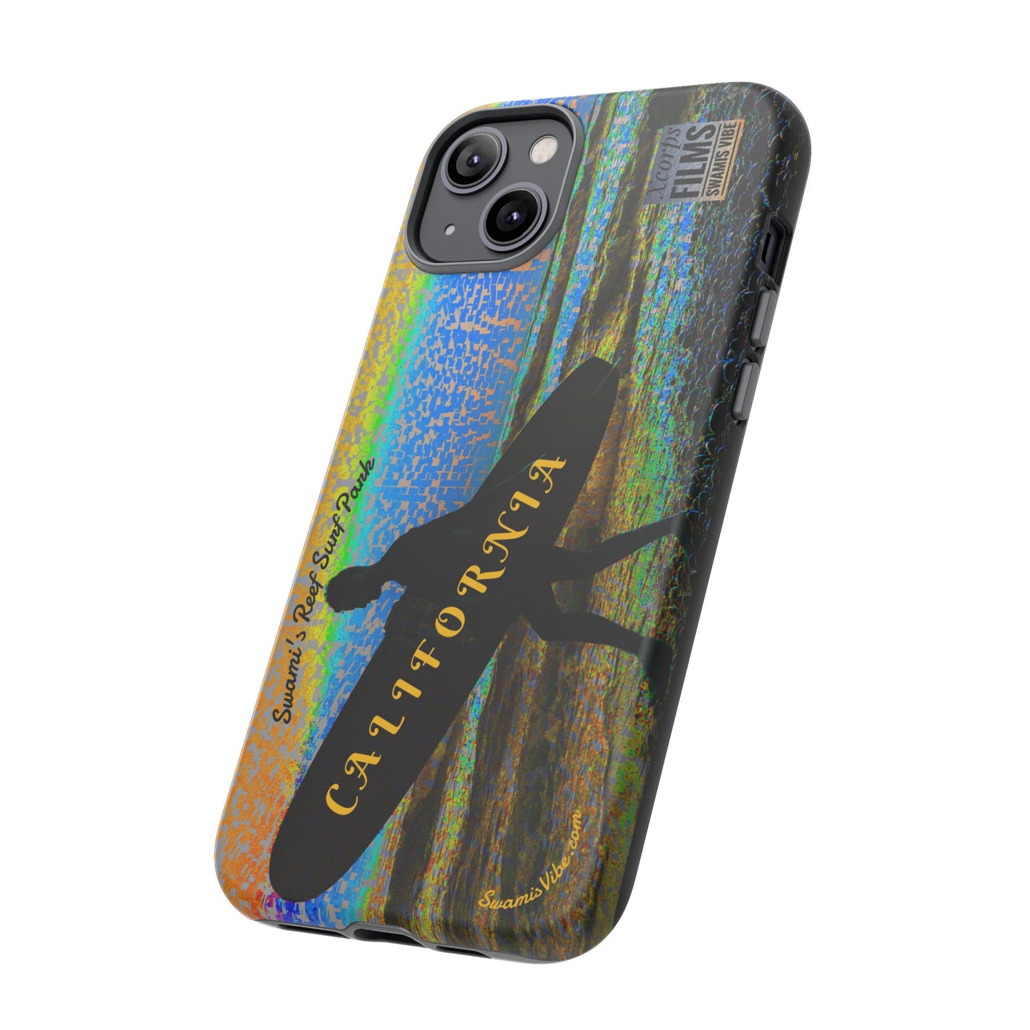Swamis Vibe Encinitas California JSE Phone Case Designs #1 Swamis Beach Vibe California Surf Phone Case, Tropical Vibes, Ideal for Beach Lovers, Unique Gift for Summer, Vacation Accessories, Trendy Style