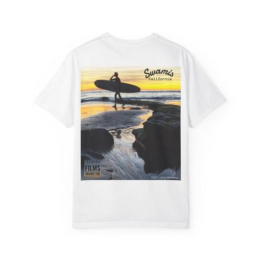 Swamis Vibe JSE Designs unisex garment-dyed t-shirt #151 Swamis Surf Park California Surfing T-Shirt, Beach Vibes Tee, Garment-Dyed Apparel, Unisex Summer Shirt, Gift for Surfers