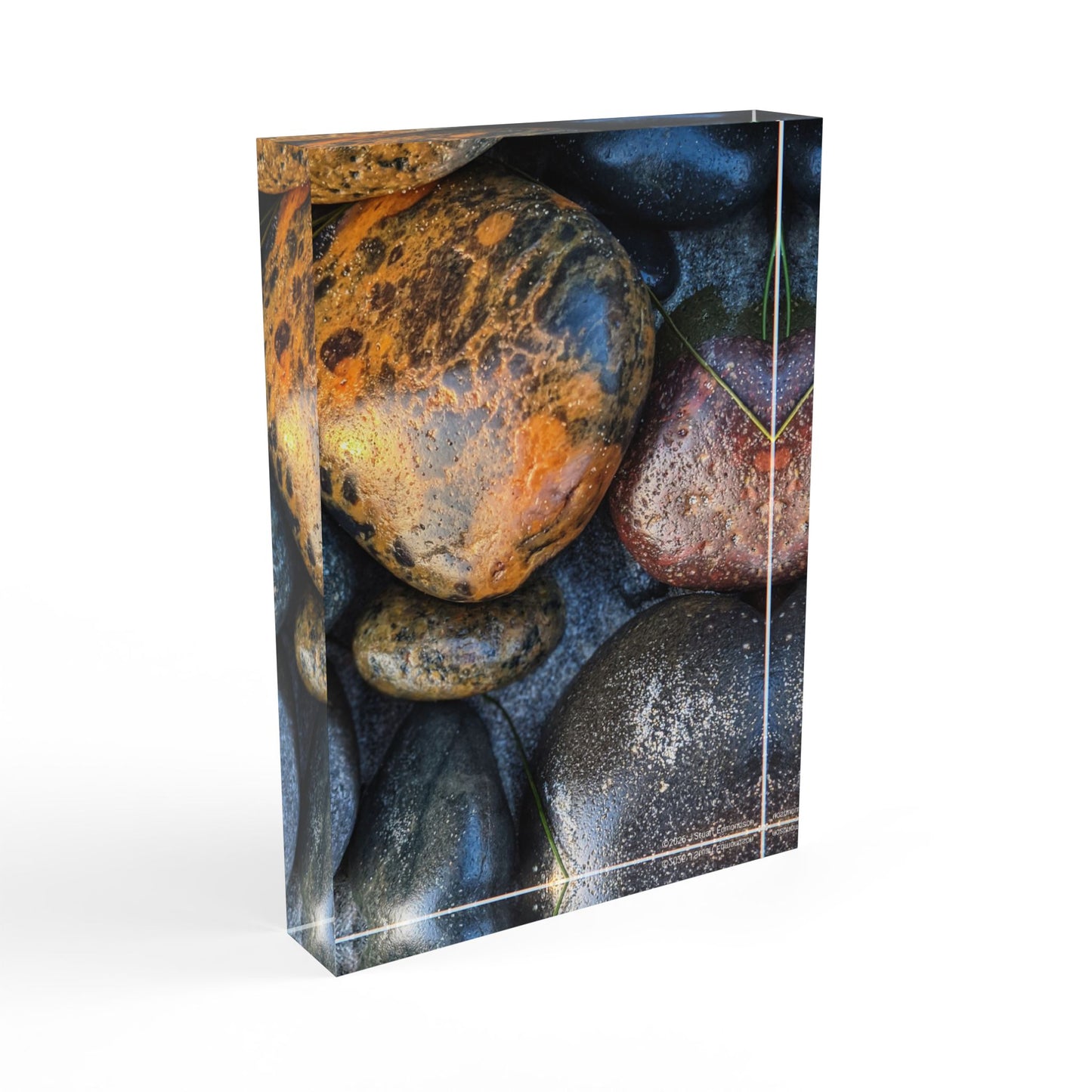 Swamis Vibe Surf and Sunsets Gallery Beach Rocks 3D Photo Block Natural Stone Art, Home Decor, Office Desk Decoration, Gift for Nature Lovers, Geologists,Unique Wall Art