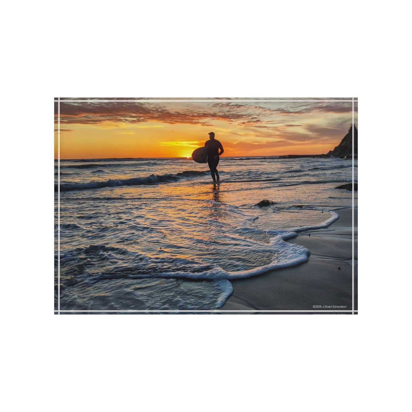 Swamis Vibe Surf and Sunsets 3D Sunset Surf Photo Block - Sunset Surfer #1122 Decorative Home Accent, Gift for Surfers, Beach Decor, Office or Home