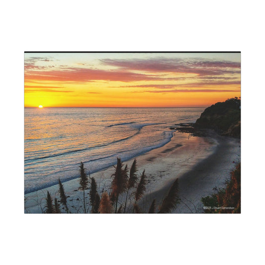 Swamis Vibe Encinitas California JSE Photograph #529 Swamis Point Sunset Surfing Wall Art, Stretched Canvas Print, Coastal Decor, Beach House Artwork, Swamis Sunset Scene, Nautical Gift