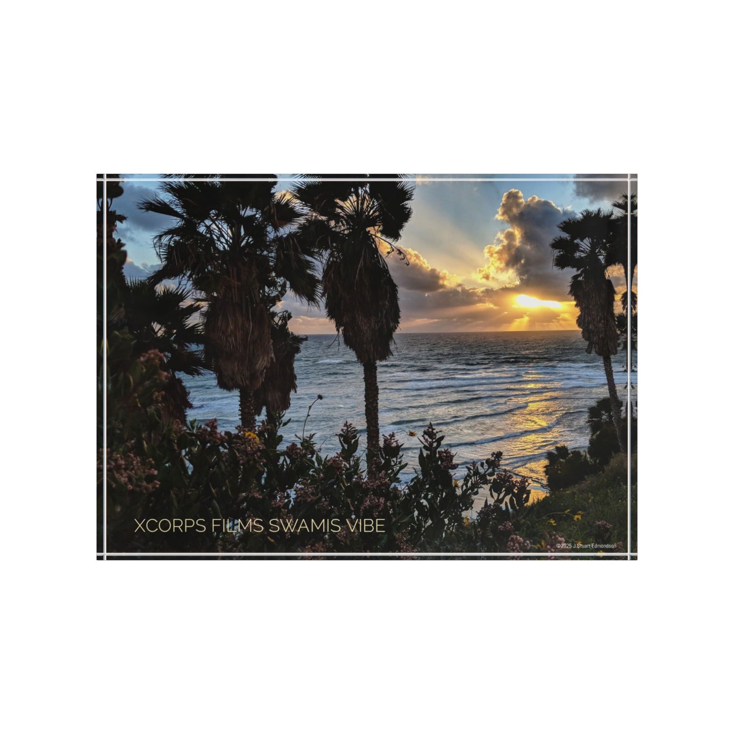 Swamis Vibe Surf and Sunsets Swamis Overlook Photo Block Wall Art, Coastal Sunset Decor, Nature Photography Gift, Memory Keepsake, Home Decor, Ocean Vibes